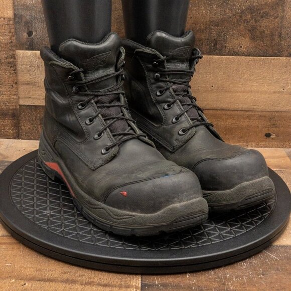 RED WINGS KING TOE ADC 2407 MENS BOOTS WORK BLACK LEATHER STEEL TOE SIZE 12D - Picture 3 of 9